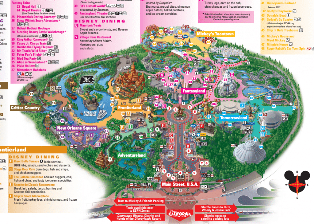 Disneyland Map Credit Disney Resort