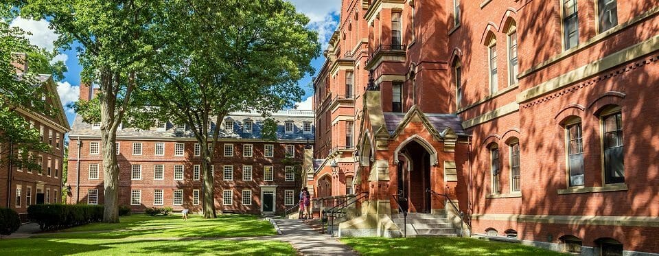 CAMBRIDGE, USA - August 13: The Harvard University in Cambridge, MA, USA on August 13, 2015. Established in 1636, is the oldest institution of higher learning and the first chartered in the USA