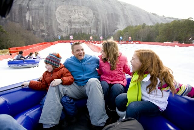 Snow Mountain at Stone Mountain Park in Stone Mountain, GA outside of Atlanta.