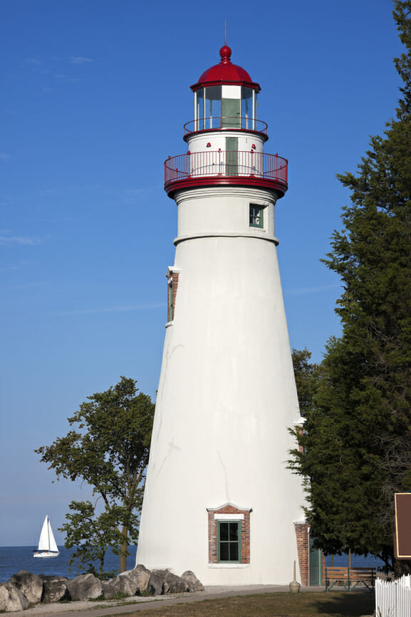 Marblehead Lighthouse in Marblehead, Ohio, USA.