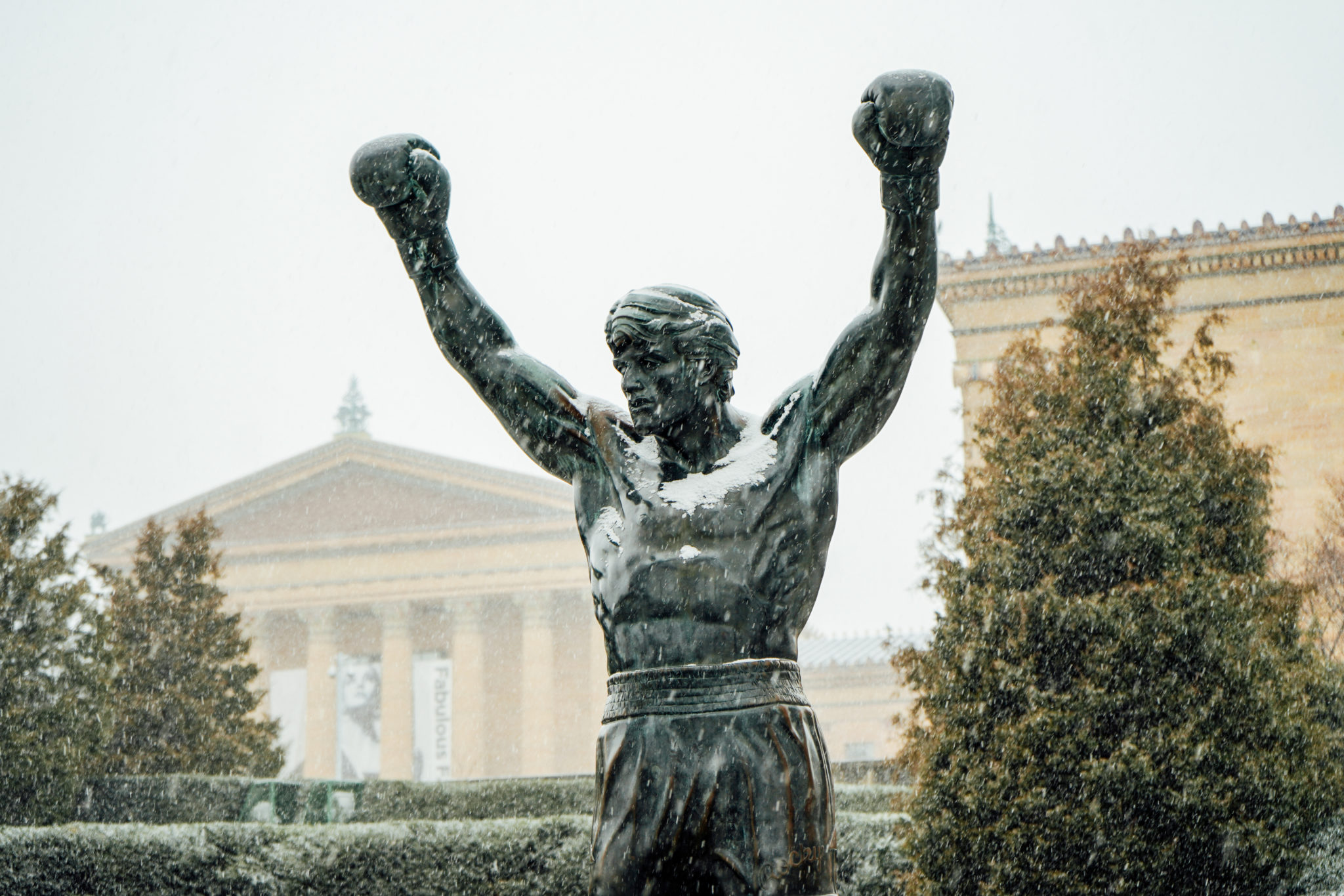 Rocky Statue in snow, February 2019 photo credit K Huff for PHLCVB (2)
