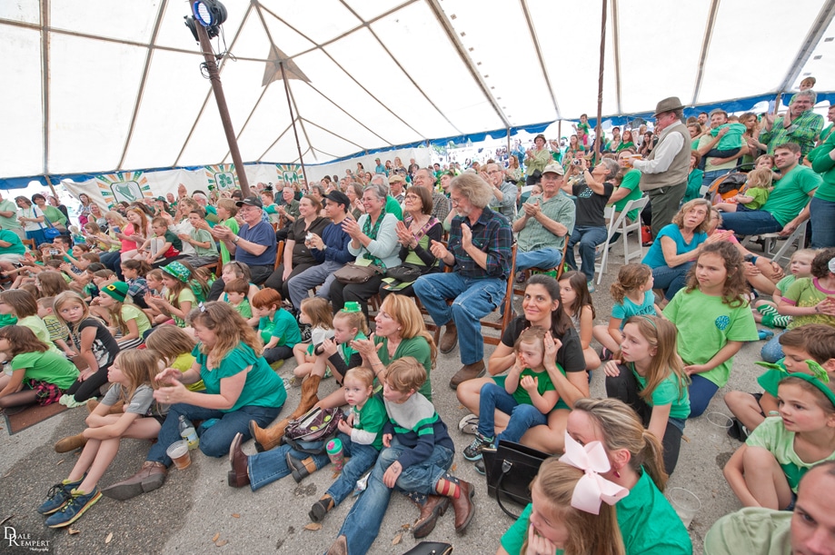 Families Enjoying Performances on St. Patricks Day at Pioneer Farms Credit Dale Rempert Photography Courtesy of Visit Austin